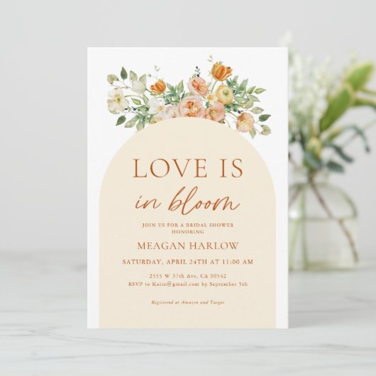 Liefde is in bloem Vrijgezellenfeest Kaart (Staand voorkant)