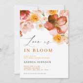 Liefde is in Bloom Autumn Bloemen Herfst Vrijgezel Kaart (Voorkant)