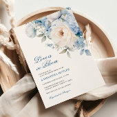 Liefde is in Bloom Blue Flowers Vrijgezellenfeest Kaart