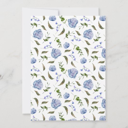 Liefde is in Bloom Blue Vrijgezellenfeest Kaart (Achterkant)