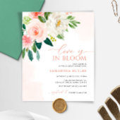 Liefde is in Bloom Blush Bridal Shower Uitnodiging