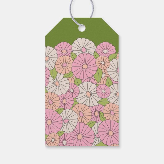 Liefde is in Bloom - Boho Flowers Vrijgezellenfees Cadeaulabel (Achterkant)