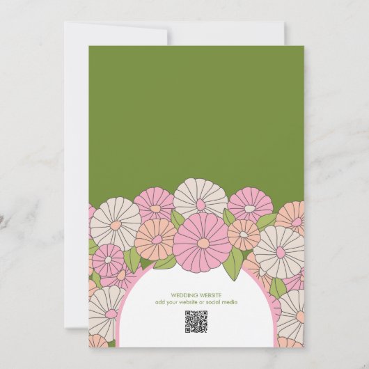 Liefde is in Bloom - Boho Flowers Vrijgezellenfees Kaart (Achterkant)