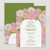 Liefde is in Bloom - Boho Flowers Vrijgezellenfees Kaart (Voorkant / Achterkant)