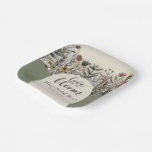 Liefde is in Bloom - Boho Flowers Vrijgezellenfees Papieren Bordje (Gebogen)