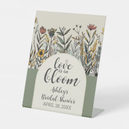 Liefde is in Bloom - Boho Flowers Vrijgezellenfees Reclamebord Met Voetstuk