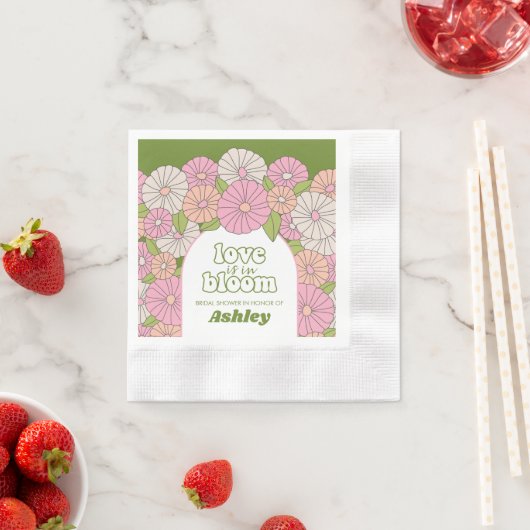 Liefde is in Bloom - Boho Flowers Vrijgezellenfees Servet (Insitu)