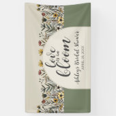 Liefde is in Bloom - Boho Flowers Vrijgezellenfees Spandoek (Verticaal)