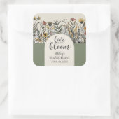 Liefde is in Bloom - Boho Flowers Vrijgezellenfees Vierkante Sticker (Tas)