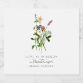 Liefde is in Bloom BoHo Vrijgezellenfeest Sparkling Wijnetiket (Enkel label)