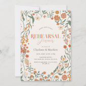 Liefde is in Bloom Boho Wildflower Repetitie Diner Kaart (Voorkant)