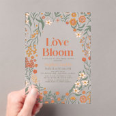 Liefde is in Bloom Boho Wildflower Vrijgezellenfee Acryl Uitnodigingen (Insitu (Draagbaar))