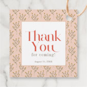 Liefde is in Bloom Boho Wildflower Vrijgezellenfee Bedankjes Labels (Achterkant)