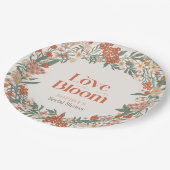 Liefde is in Bloom Boho Wildflower Vrijgezellenfee Papieren Bordje (Gekanteld)