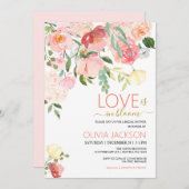 liefde is in Bloom Bridal Shower uitnodiging (Voorkant / Achterkant)