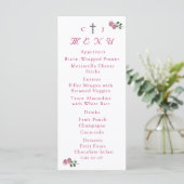 Liefde is in Bloom Bruiloft Receptie Menu Kaart (Staand voorkant)