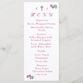 Liefde is in Bloom Bruiloft Receptie Menu Kaart