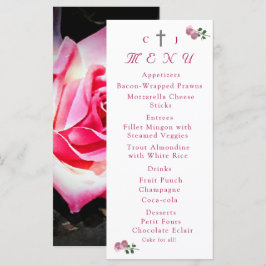 Liefde is in Bloom Bruiloft Receptie Menu Kaart