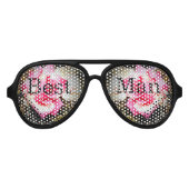 Liefde is in Bloom Bruiloft Zonnebril (Voorkant)