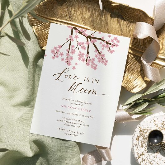 Liefde is in Bloom Cherry Blossoms Vrijgezellenfee Kaart