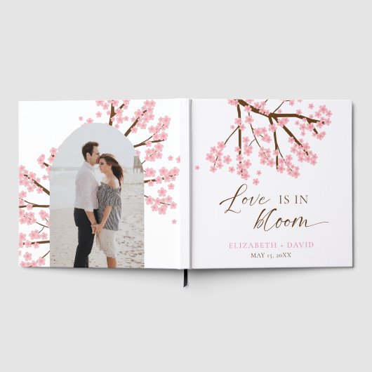 Liefde is in Bloom Cherry Blossoms Wedding Gastenboek (Volledig)