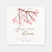 Liefde is in Bloom Cherry Blossoms Wedding Servet (Voorkant)