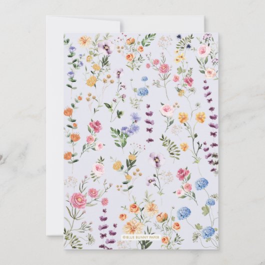 Liefde is in Bloom | Chic Wildflower Vrijgezellenf Kaart (Achterkant)