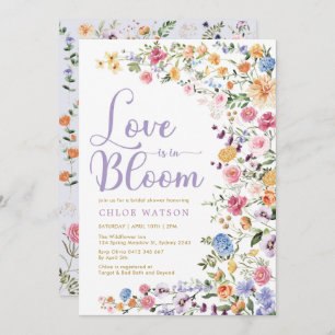 Liefde is in Bloom   Chic Wildflower Vrijgezellenf Kaart