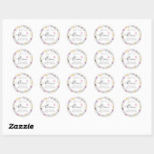 Liefde is in Bloom Floral Ronde Sticker (Vel)