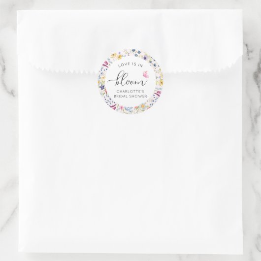 Liefde is in Bloom Floral Ronde Sticker (Tas)