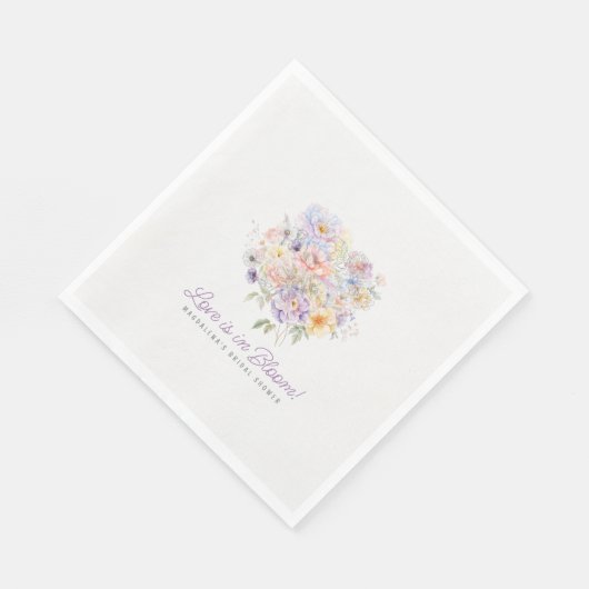 Liefde is in Bloom Floral Vrijgezellenfeest Custom Servet (Hoek)