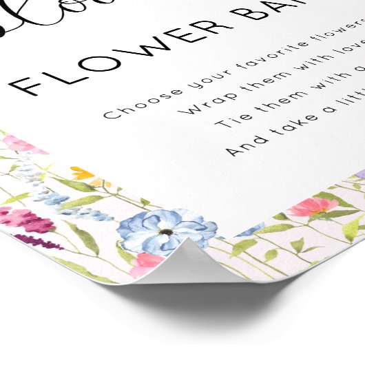 Liefde is in Bloom Flower Bar Sign Poster (Hoek)