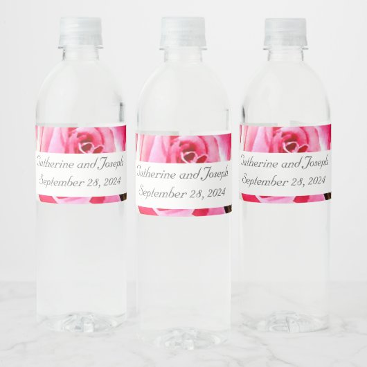 Liefde is in Bloom Food and Beverage Label Set Waterfles Etiket (Flessen)