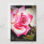 Liefde is in Bloom Foto/Roos Bruiloft Kaart (Achterkant)