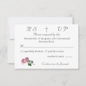 Liefde is in Bloom Foto/Roos Bruiloft RSVP Kaartje (Voorkant)