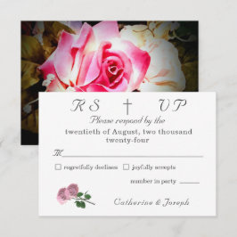 Liefde is in Bloom Foto/Roos Bruiloft RSVP Kaartje