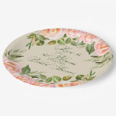 Liefde is in Bloom Garden Vrijgezellenfeest Papieren Bordje (Gekanteld)