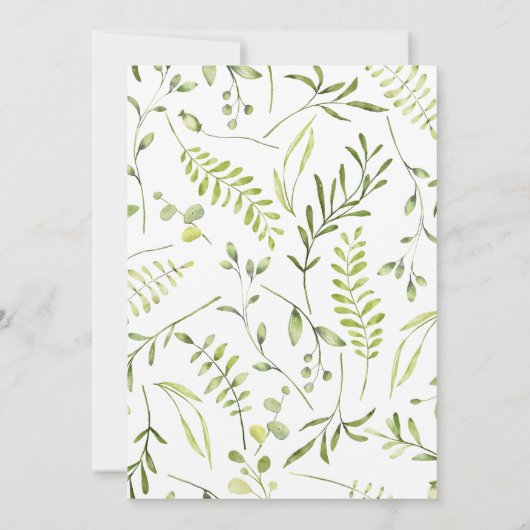 Liefde is in Bloom | groen Vrijgezellenfeest Kaart (Achterkant)