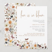 Liefde is in Bloom Herfst Wildbloemen Trouwdouche Kaart (Voorkant / Achterkant)