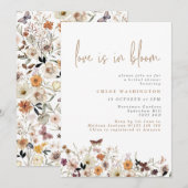 Liefde is in Bloom Herfst Wildflowers Vrijgezellen Kaart (Voorkant / Achterkant)