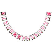 Liefde is in Bloom Just Married bunting banner (Alle)