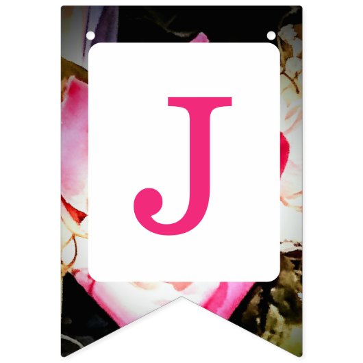 Liefde is in Bloom Just Married bunting banner (Tweede vlag)