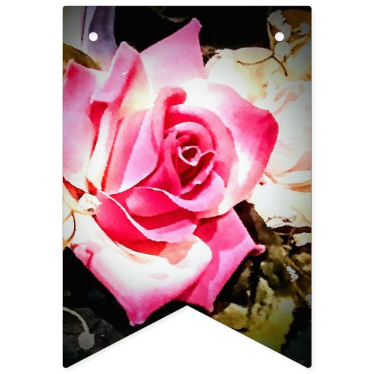 Liefde is in Bloom Just Married bunting banner (Eerste vlag)