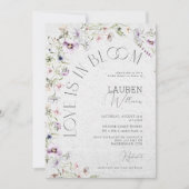 Liefde is in Bloom Lavender Wildflower Vrijgezelle Kaart (Voorkant)