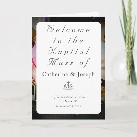 Liefde is in Bloom Nuptial Mass met Foto Programma (Voorkant)