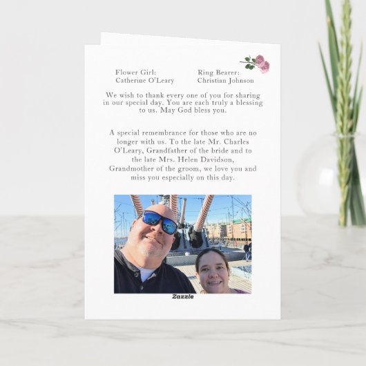 Liefde is in Bloom Nuptial Mass met Foto Programma (Achterkant)