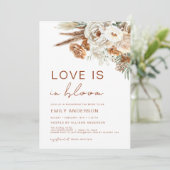 Liefde is in Bloom Pampas Grass Vrijgezellenfeest Kaart (Staand voorkant)
