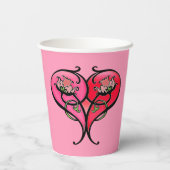 Liefde is in Bloom Papieren Bekers (Achterkant)