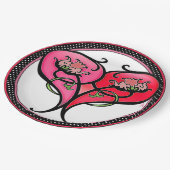 Liefde is in Bloom Papieren Bordje (Gekanteld)