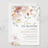 Liefde is in Bloom Pink & Red Wildflower Douche Kaart (Voorkant)